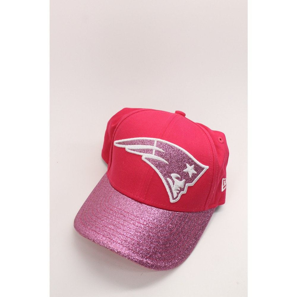 Pink sparkle glitter New England Patriots youth new era baseball cap